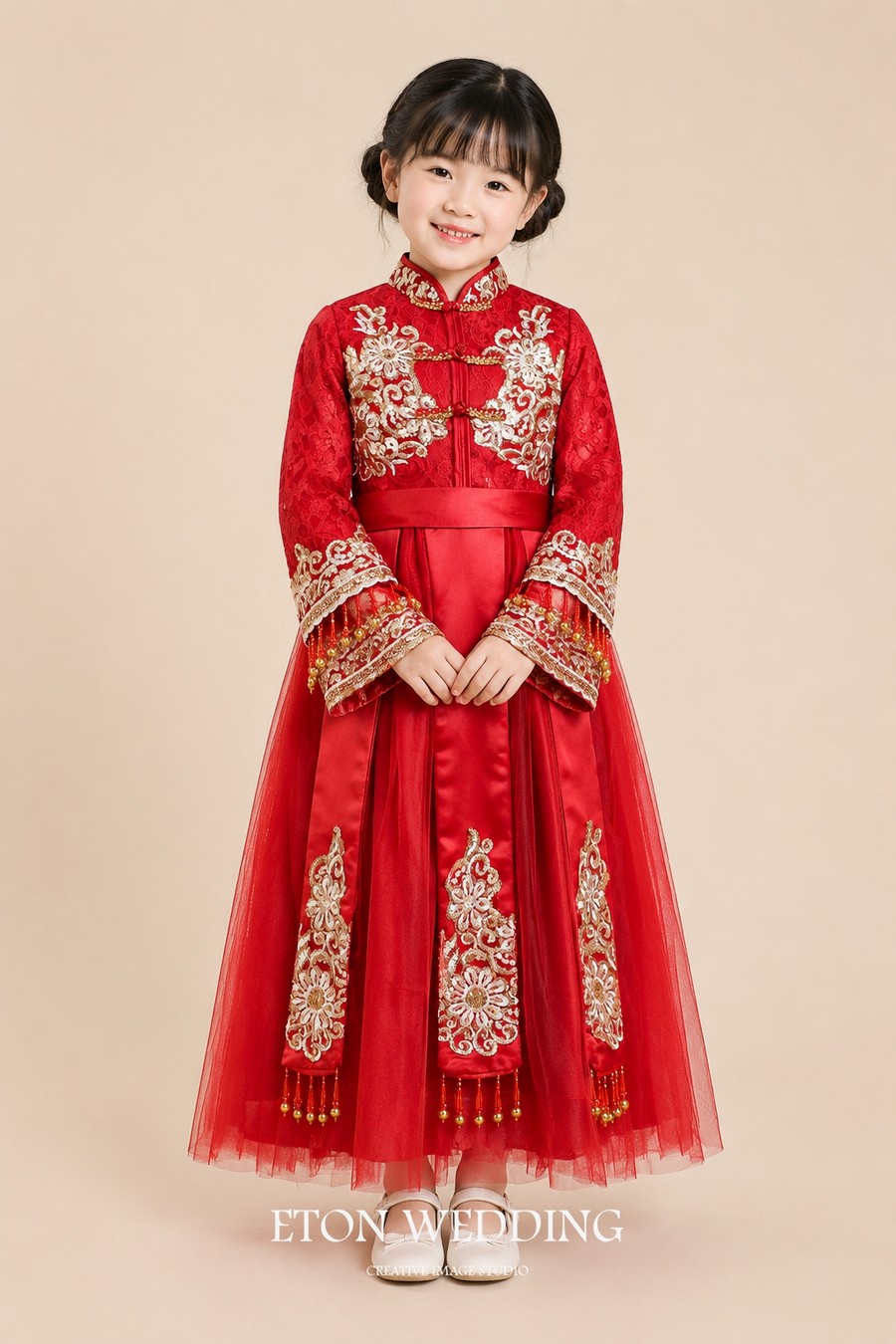 花童服,花童服推薦,花童服出租,女童中式禮服,女童秀禾服,花童服款式
